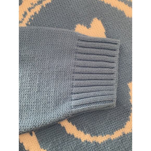 ASOS designs smiley face sweater size 2 small petite woman’s blue - Picture 6 of 8
